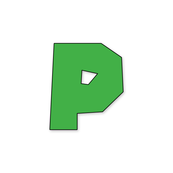 Letra P Mario Pixel para imprimir en PDF