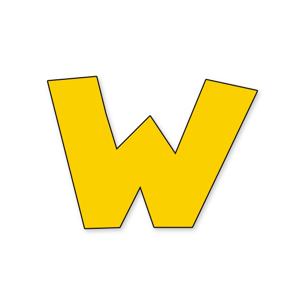 Letra W Mario Pixel para imprimir en PDF