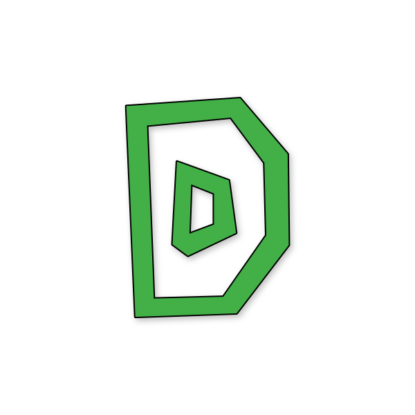 Letra D estilo Estilo Mario Bros