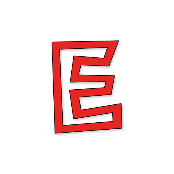 Letra E estilo Estilo Mario Bros