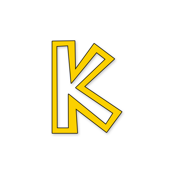 Letra K Mario Bros para imprimir en PDF