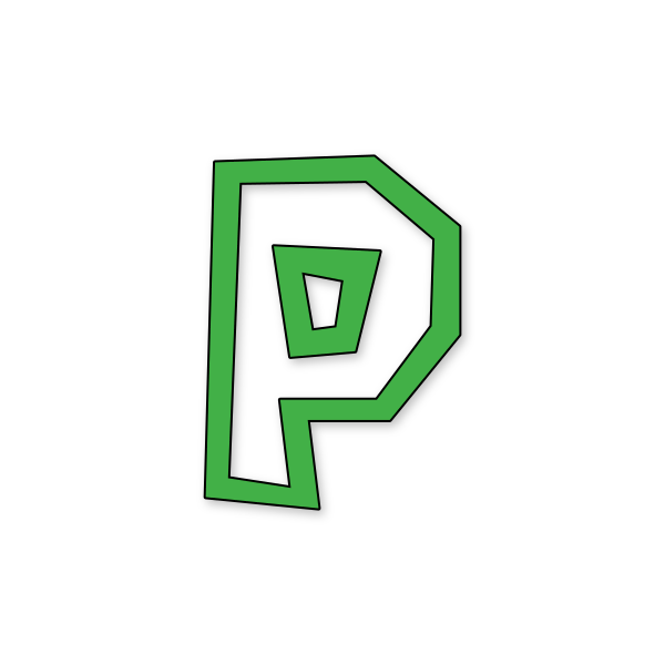 Letra P Mario Bros para imprimir en PDF