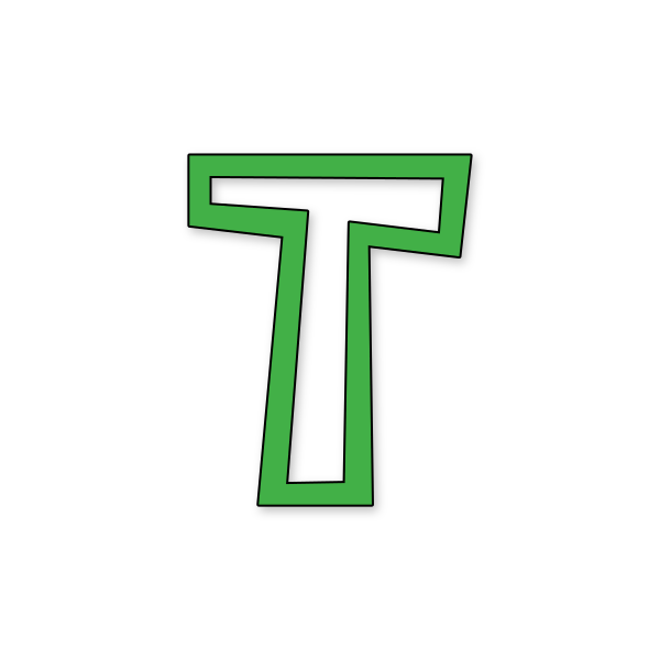 Letra T Mario Bros para imprimir en PDF