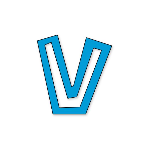 Letra V Mario Bros para imprimir en PDF