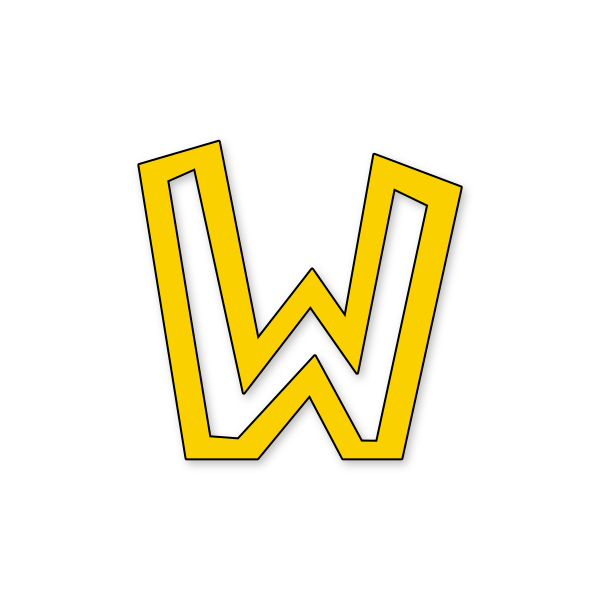 Letra W Mario Bros para imprimir en PDF