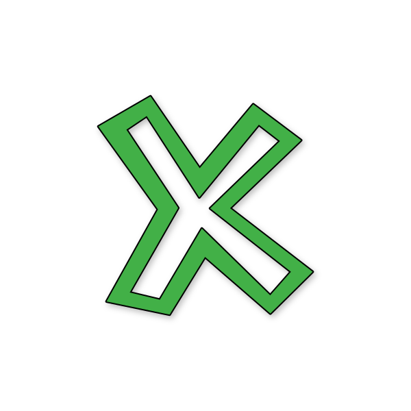 Letra X Mario Bros para imprimir en PDF