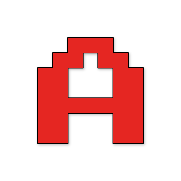 Letra A Mario NES para imprimir en PDF