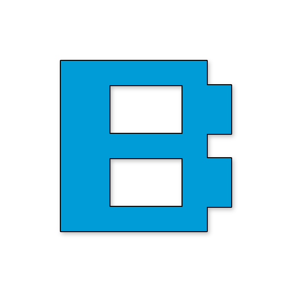 Letra B Mario NES para imprimir en PDF