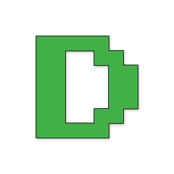 Letra D Mario NES para imprimir en PDF