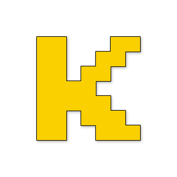 Letra K Mario NES para imprimir en PDF