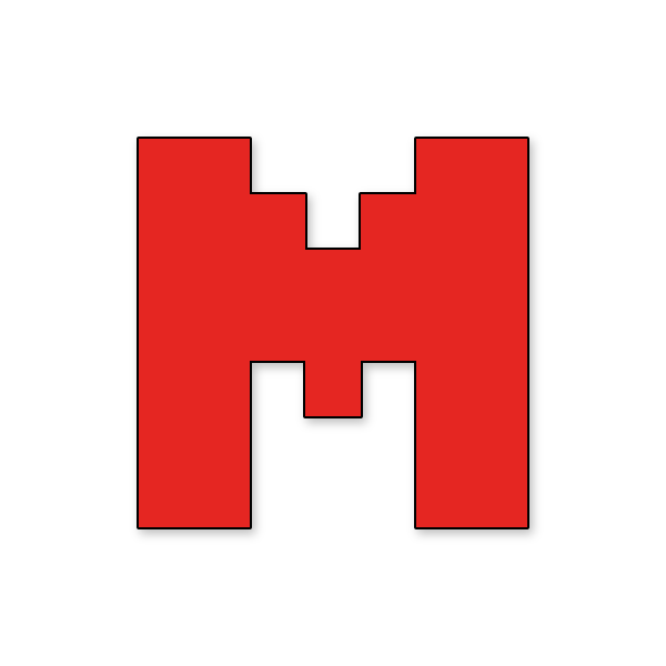 Letra M Mario NES para imprimir en PDF