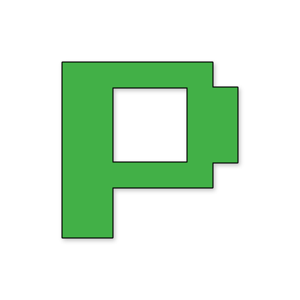 Letra P Mario NES para imprimir en PDF