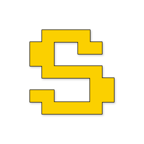 Letra S Mario NES para imprimir en PDF