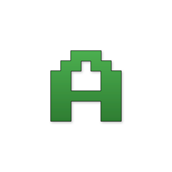 Letra A estilo Estilo Minecraft