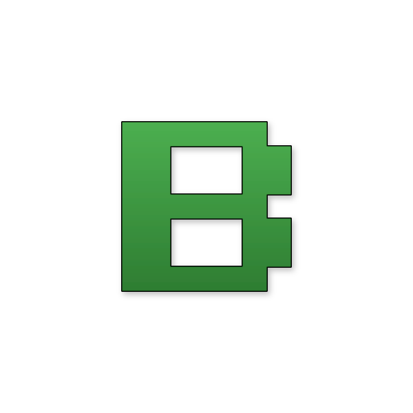 Letra B estilo Estilo Minecraft