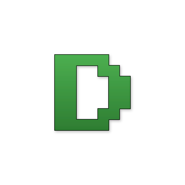 Letra D estilo Estilo Minecraft