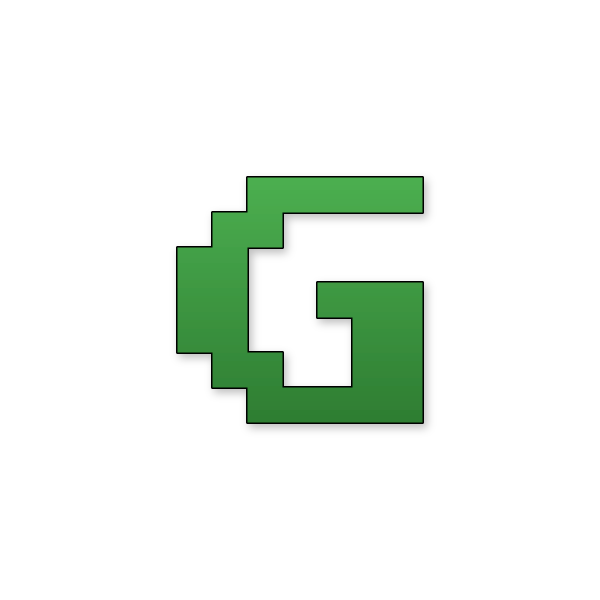 Letra G estilo Minecraft para imprimir gratis en PDF