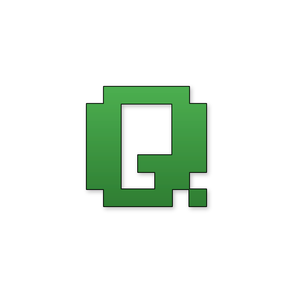 Letra Q estilo Minecraft para imprimir gratis en PDF