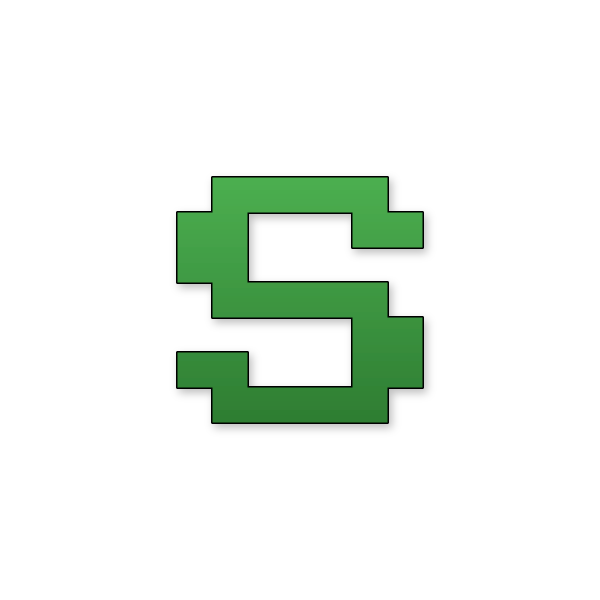 Letra S estilo Minecraft para imprimir gratis en PDF