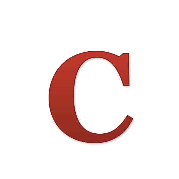 Letra C navideña para imprimir gratis en PDF