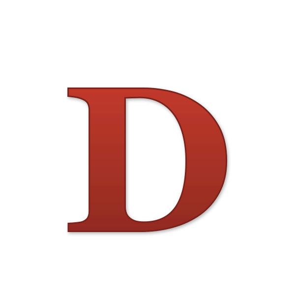 Letra D navideña para imprimir gratis en PDF