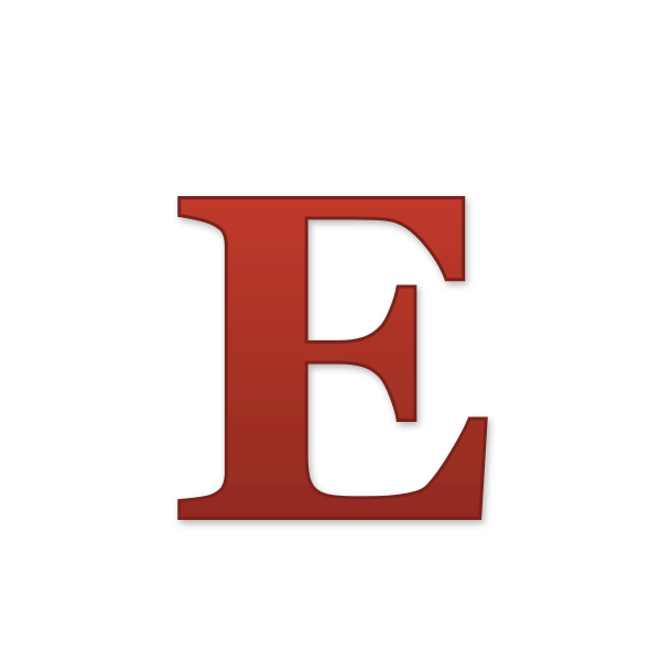 Letra E navideña para imprimir gratis en PDF