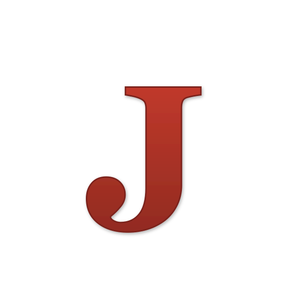 Letra J navideña para imprimir gratis en PDF