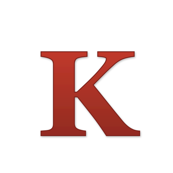 Letra K navideña para imprimir gratis en PDF