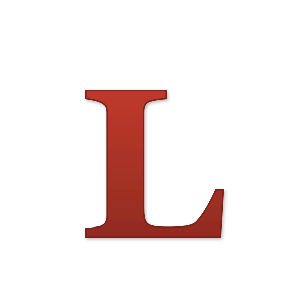 Letra L navideña para imprimir gratis en PDF