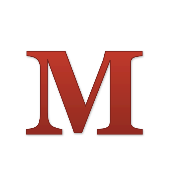 Letra M navideña para imprimir gratis en PDF