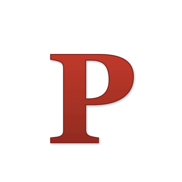 Letra P navideña para imprimir gratis en PDF