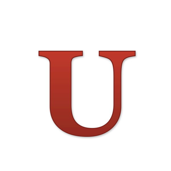 Letra U navideña para imprimir gratis en PDF