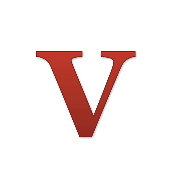 Letra V navideña para imprimir gratis en PDF