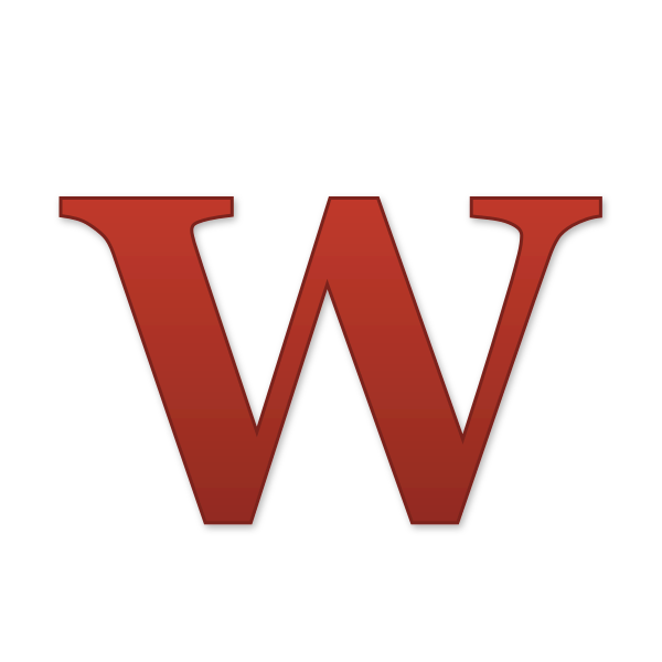 Letra W navideña para imprimir gratis en PDF