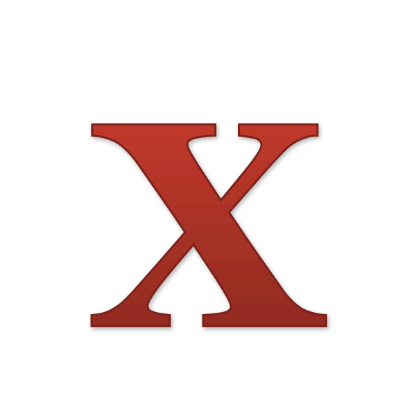 Letra X navideña para imprimir gratis en PDF