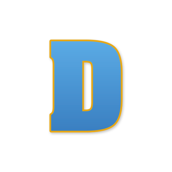 Letra D estilo Paw Patrol para imprimir gratis en PDF