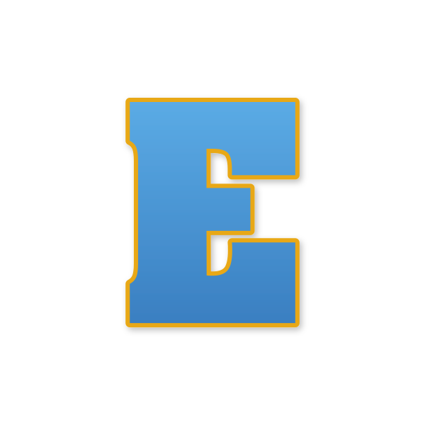 Letra E estilo Paw Patrol para imprimir gratis en PDF