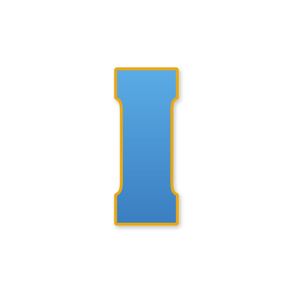 Letra I estilo Paw Patrol para imprimir gratis en PDF