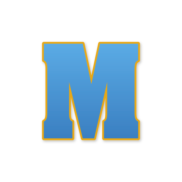 Letra M estilo Paw Patrol para imprimir gratis en PDF