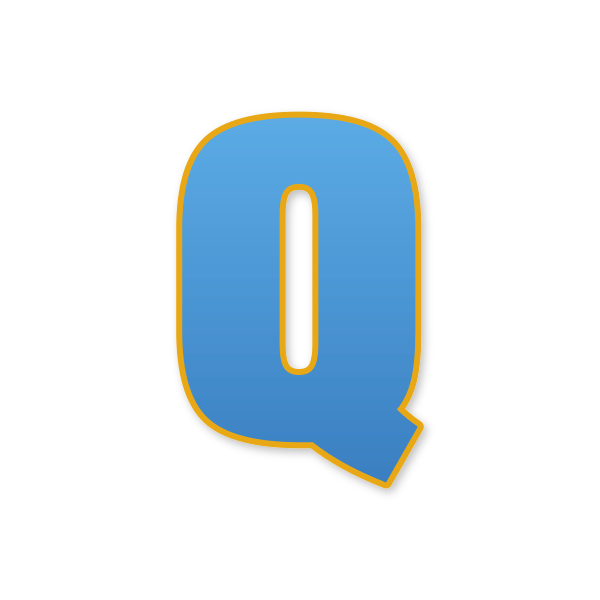 Letra Q estilo Paw Patrol para imprimir gratis en PDF