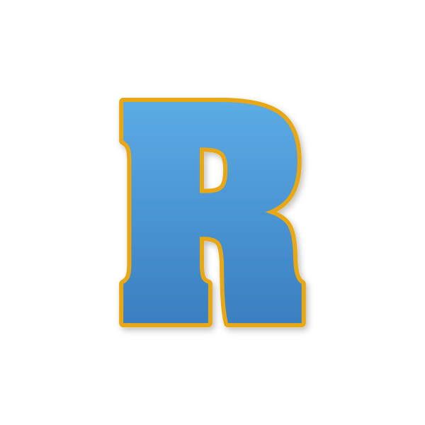 Letra R estilo Paw Patrol para imprimir gratis en PDF