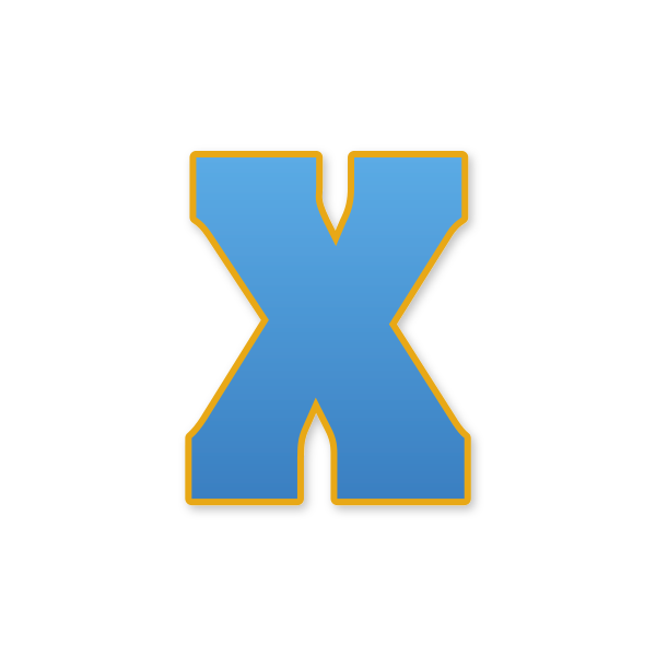 Letra X estilo Paw Patrol para imprimir gratis en PDF