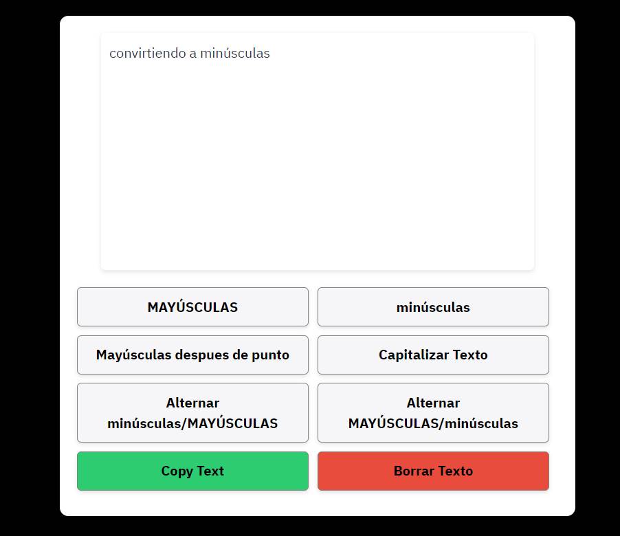 Pasar de Mayúsculas a Minúsculas o cambiar mayusculas a minusculas online