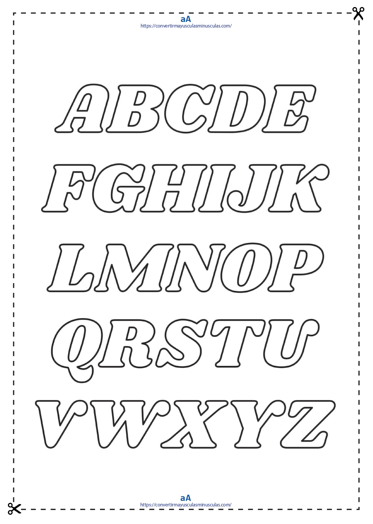 ᐅ Abecedario Mayúscula Estilo serif Para Imprimir【PDF】 ️2024