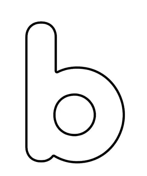 Letra b para imprimir minuscula