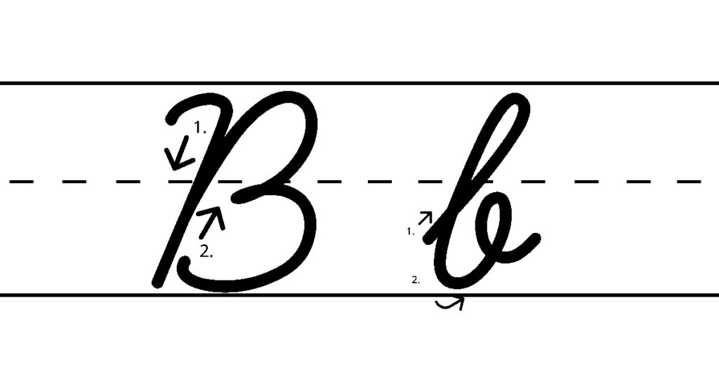 letra b cursiva
