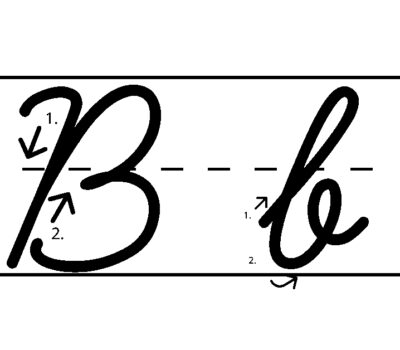 letra b cursiva