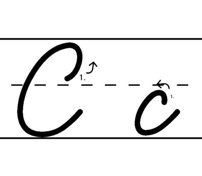 letra c cursiva